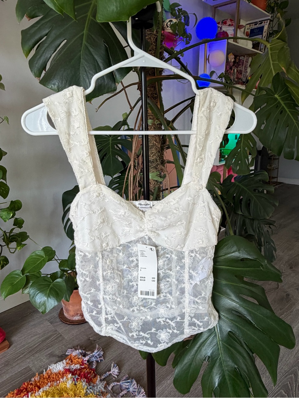 Urban outfitters kimchi blue lace Cream/ ivory